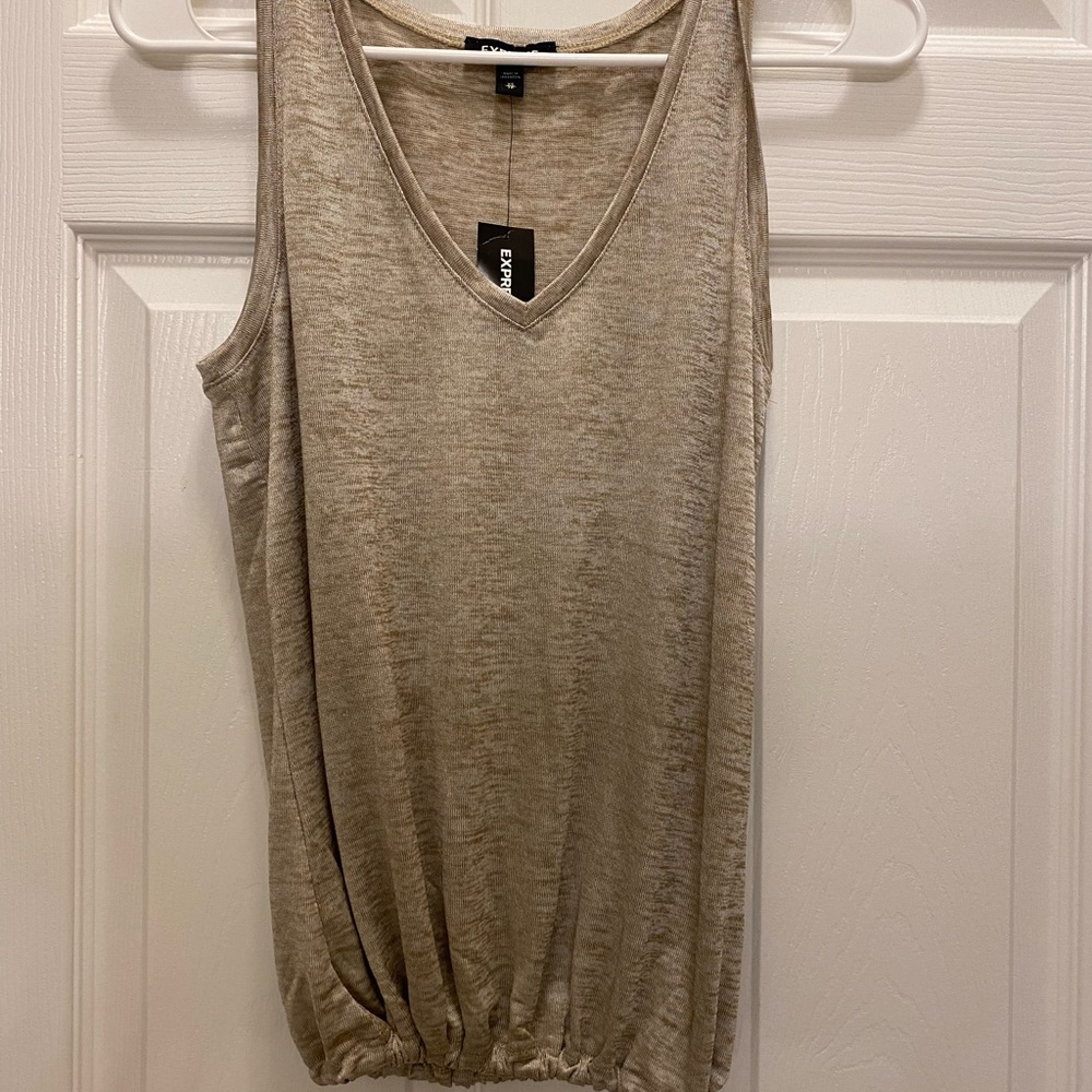 Glimmer, golden sleeveless top